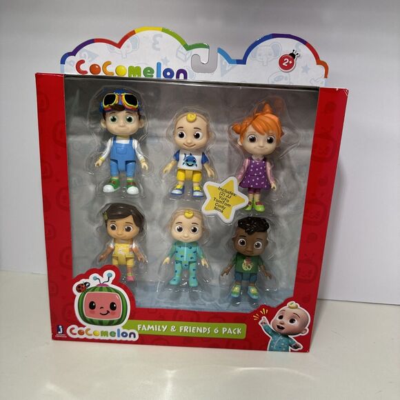 CoComelon Official Friends & Family 6 Figure Pack 3in Character Toys NEW‎ IN BOX - Picture 1 of 8